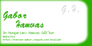 gabor hamvas business card